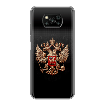 Пластиковый чехол на Xiaomi Poco X3 с принтом Герб России