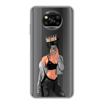 Пластиковый чехол на Xiaomi Poco X3 с принтом Женские принты
