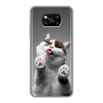 Пластиковый чехол на Xiaomi Poco X3 с принтом Коты