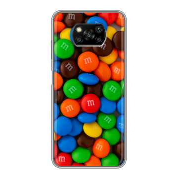 Пластиковый чехол на Xiaomi Poco X3 с принтом Конфеты