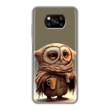 Пластиковый чехол на Xiaomi Poco X3 с принтом Сова