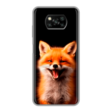 Пластиковый чехол на Xiaomi Poco X3 с принтом Лиса Пластиковый чехол на Xiaomi Poco X3 с принтом Лиса