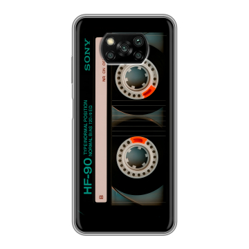 Пластиковый чехол на Xiaomi Poco X3 с принтом Кассета Пластиковый чехол на Xiaomi Poco X3 с принтом Кассета