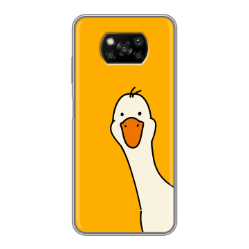 Пластиковый чехол на Xiaomi Poco X3 с принтом Утка Пластиковый чехол на Xiaomi Poco X3 с принтом Утка