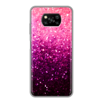 Пластиковый чехол на Xiaomi Poco X3 с принтом Блестки