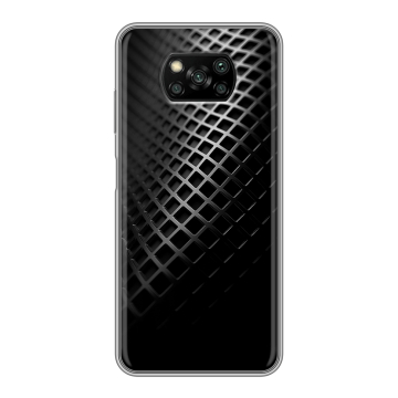 Пластиковый чехол на Xiaomi Poco X3 с принтом Текстура металла