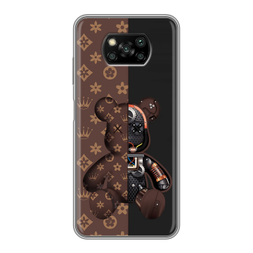 Пластиковый чехол на Xiaomi Poco X3 с принтом Луи робот