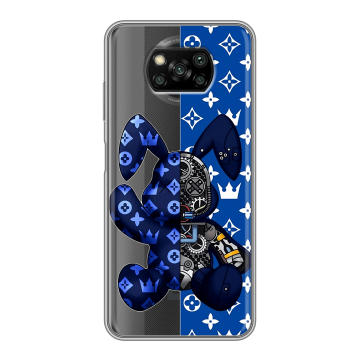 Пластиковый чехол на Xiaomi Poco X3 с принтом Луи робот