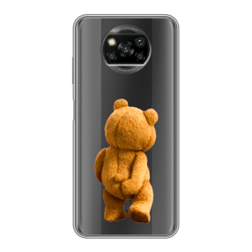 Пластиковый чехол на Xiaomi Poco X3 с принтом Медведь Пластиковый чехол на Xiaomi Poco X3 с принтом Медведь