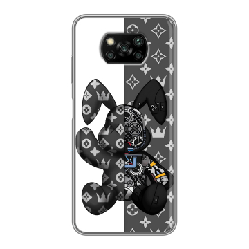 Пластиковый чехол на Xiaomi Poco X3 с принтом Луи робот