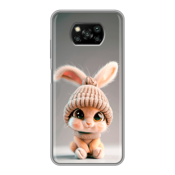 Пластиковый чехол на Xiaomi Poco X3 с принтом Кролик