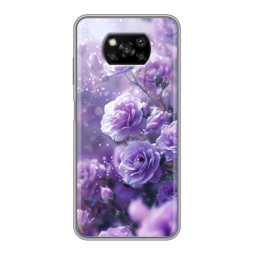 Пластиковый чехол на Xiaomi Poco X3 с принтом Розы цветы