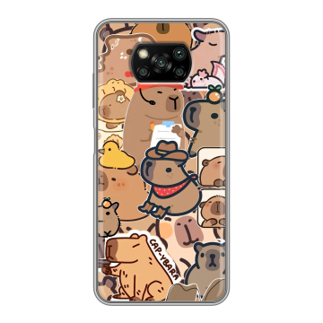 Пластиковый чехол на Xiaomi Poco X3 с принтом капибара
