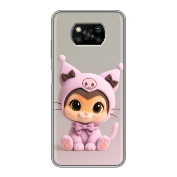 Пластиковый чехол на Xiaomi Poco X3 с принтом Куроми Kuromi Пластиковый чехол на Xiaomi Poco X3 с принтом Куроми Kuromi