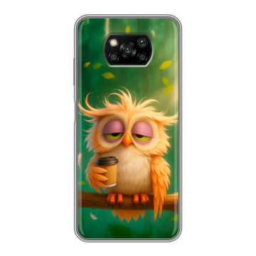Пластиковый чехол на Xiaomi Poco X3 с принтом сова Пластиковый чехол на Xiaomi Poco X3 с принтом сова