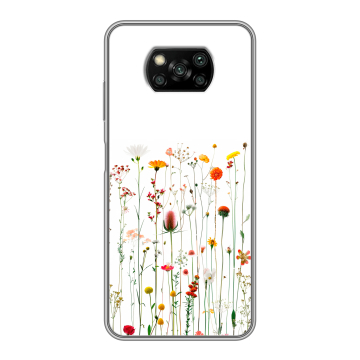 Пластиковый чехол на Xiaomi Poco X3 с принтом цветы Пластиковый чехол на Xiaomi Poco X3 с принтом цветы