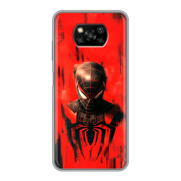 Пластиковый чехол на Xiaomi Poco X3 с принтом человек паук spiderman Пластиковый чехол на Xiaomi Poco X3 с принтом человек паук spiderman