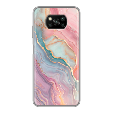 Пластиковый чехол на Xiaomi Poco X3 с принтом розовый мрамор Пластиковый чехол на Xiaomi Poco X3 с принтом розовый мрамор