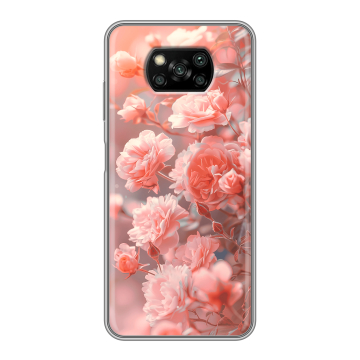 Пластиковый чехол на Xiaomi Poco X3 с принтом Розы цветы Пластиковый чехол на Xiaomi Poco X3 с принтом Розы цветы