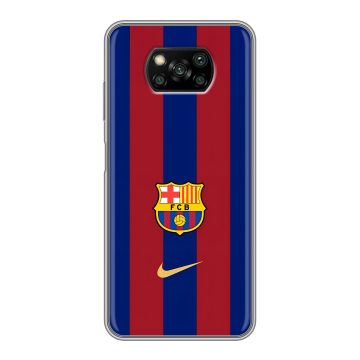 Пластиковый чехол на Xiaomi Poco X3 с принтом Барселона Barcelona