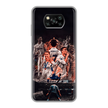 Пластиковый чехол на Xiaomi Poco X3 с принтом Реал Роналдо Real Ronaldo Пластиковый чехол на Xiaomi Poco X3 с принтом Реал Роналдо Real Ronaldo