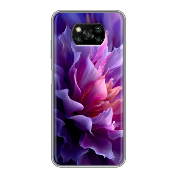 Пластиковый чехол на Xiaomi Poco X3 с принтом женский цветы Пластиковый чехол на Xiaomi Poco X3 с принтом женский цветы