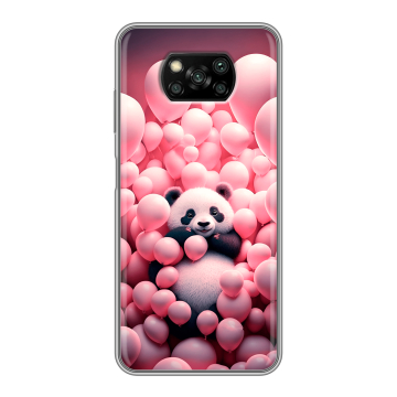 Пластиковый чехол на Xiaomi Poco X3 с принтом Панда