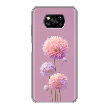 Пластиковый чехол на Xiaomi Poco X3 с принтом Цветы Пластиковый чехол на Xiaomi Poco X3 с принтом Цветы