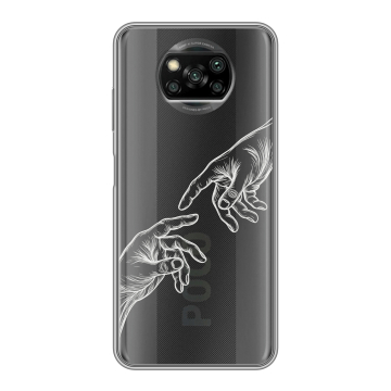 Пластиковый чехол на Xiaomi Poco X3 с принтом Сотворение мира Пластиковый чехол на Xiaomi Poco X3 с принтом Сотворение мира