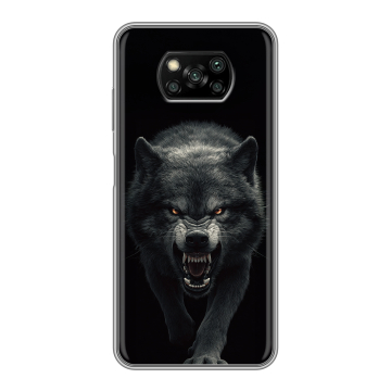 Пластиковый чехол на Xiaomi Poco X3 с принтом Волк Пластиковый чехол на Xiaomi Poco X3 с принтом Волк