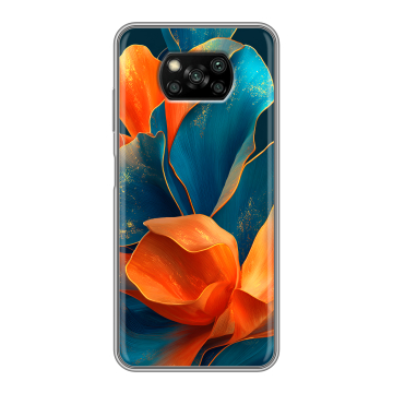 Пластиковый чехол на Xiaomi Poco X3 с принтом Цветы Пластиковый чехол на Xiaomi Poco X3 с принтом Цветы