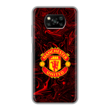 Пластиковый чехол на Xiaomi Poco X3 с принтом Manchester United