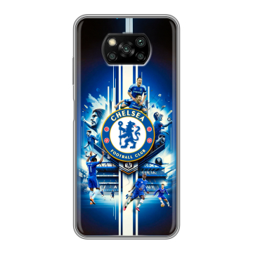 Пластиковый чехол на Xiaomi Poco X3 с принтом Chelsea Челси