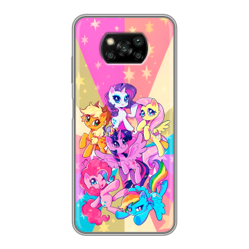 Пластиковый чехол на Xiaomi Poco X3 с принтом My little pony Дружба чудо Пластиковый чехол на Xiaomi Poco X3 с принтом My little pony Дружба чудо