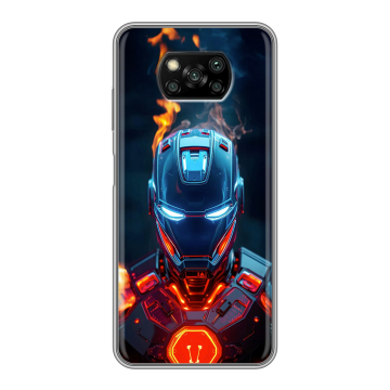 Пластиковый чехол на Xiaomi Poco X3 с принтом IronMan Железный человек