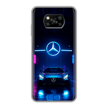 Пластиковый чехол на Xiaomi Poco X3 с принтом Mercedes Мерседес Пластиковый чехол на Xiaomi Poco X3 с принтом Mercedes Мерседес