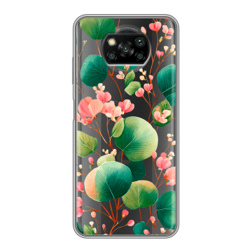 Пластиковый чехол на Xiaomi Poco X3 с принтом женский
