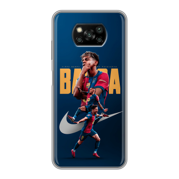 Пластиковый чехол на Xiaomi Poco X3 с принтом Барселона Barca Yamal Пластиковый чехол на Xiaomi Poco X3 с принтом Барселона Barca Yamal