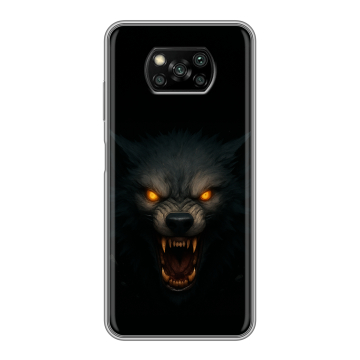 Пластиковый чехол на Xiaomi Poco X3 с принтом Волк