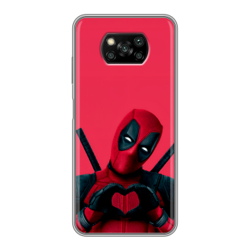 Пластиковый чехол на Xiaomi Poco X3 с принтом Дедпул Deadpool