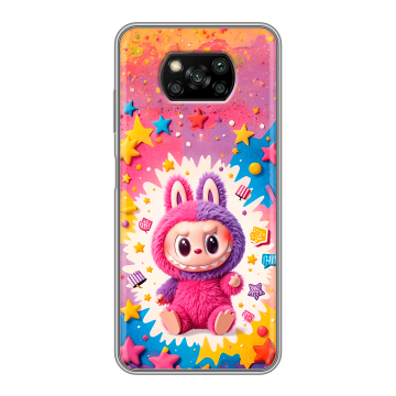 Пластиковый чехол на Xiaomi Poco X3 с принтом Labubu Лабубу Пластиковый чехол на Xiaomi Poco X3 с принтом Labubu Лабубу