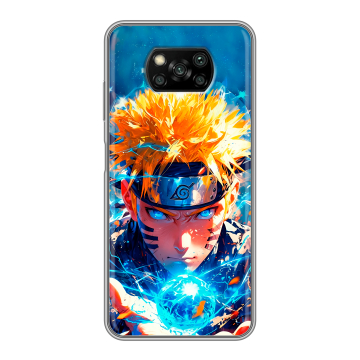 Пластиковый чехол на Xiaomi Poco X3 с принтом Аниме Наруто Naruto