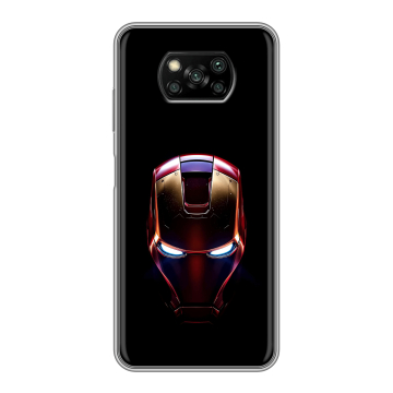Пластиковый чехол на Xiaomi Poco X3 с принтом IronMan Железный человек Пластиковый чехол на Xiaomi Poco X3 с принтом IronMan Железный человек