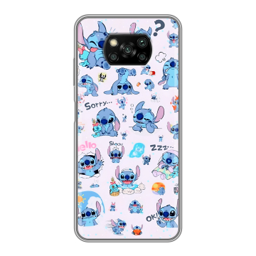 Пластиковый чехол на Xiaomi Poco X3 с принтом Лило и Стич Пластиковый чехол на Xiaomi Poco X3 с принтом Лило и Стич