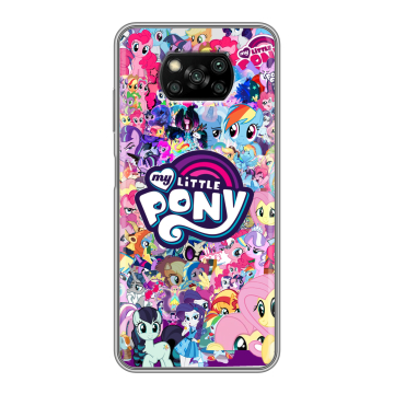 Пластиковый чехол на Xiaomi Poco X3 с принтом My little pony Дружба чудо Пластиковый чехол на Xiaomi Poco X3 с принтом My little pony Дружба чудо