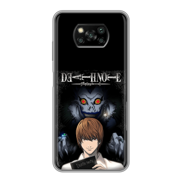 Пластиковый чехол на Xiaomi Poco X3 с принтом Death note Тетрадь смерти