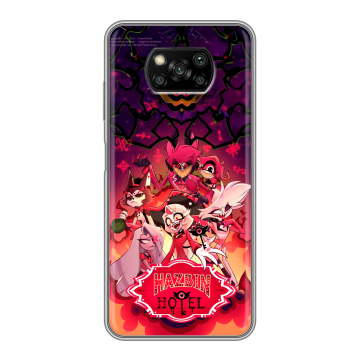 Пластиковый чехол на Xiaomi Poco X3 с принтом Hazbin Hotel Отель Хазбин Пластиковый чехол на Xiaomi Poco X3 с принтом Hazbin Hotel Отель Хазбин