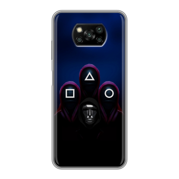 Пластиковый чехол на Xiaomi Poco X3 с принтом Игра Кальмара Пластиковый чехол на Xiaomi Poco X3 с принтом Игра Кальмара