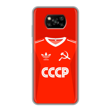 Пластиковый чехол на Xiaomi Poco X3 с принтом Флаг Герб СССР Пластиковый чехол на Xiaomi Poco X3 с принтом Флаг Герб СССР