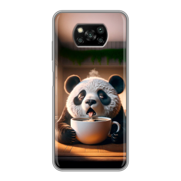 Пластиковый чехол на Xiaomi Poco X3 с принтом смешная панда Пластиковый чехол на Xiaomi Poco X3 с принтом смешная панда